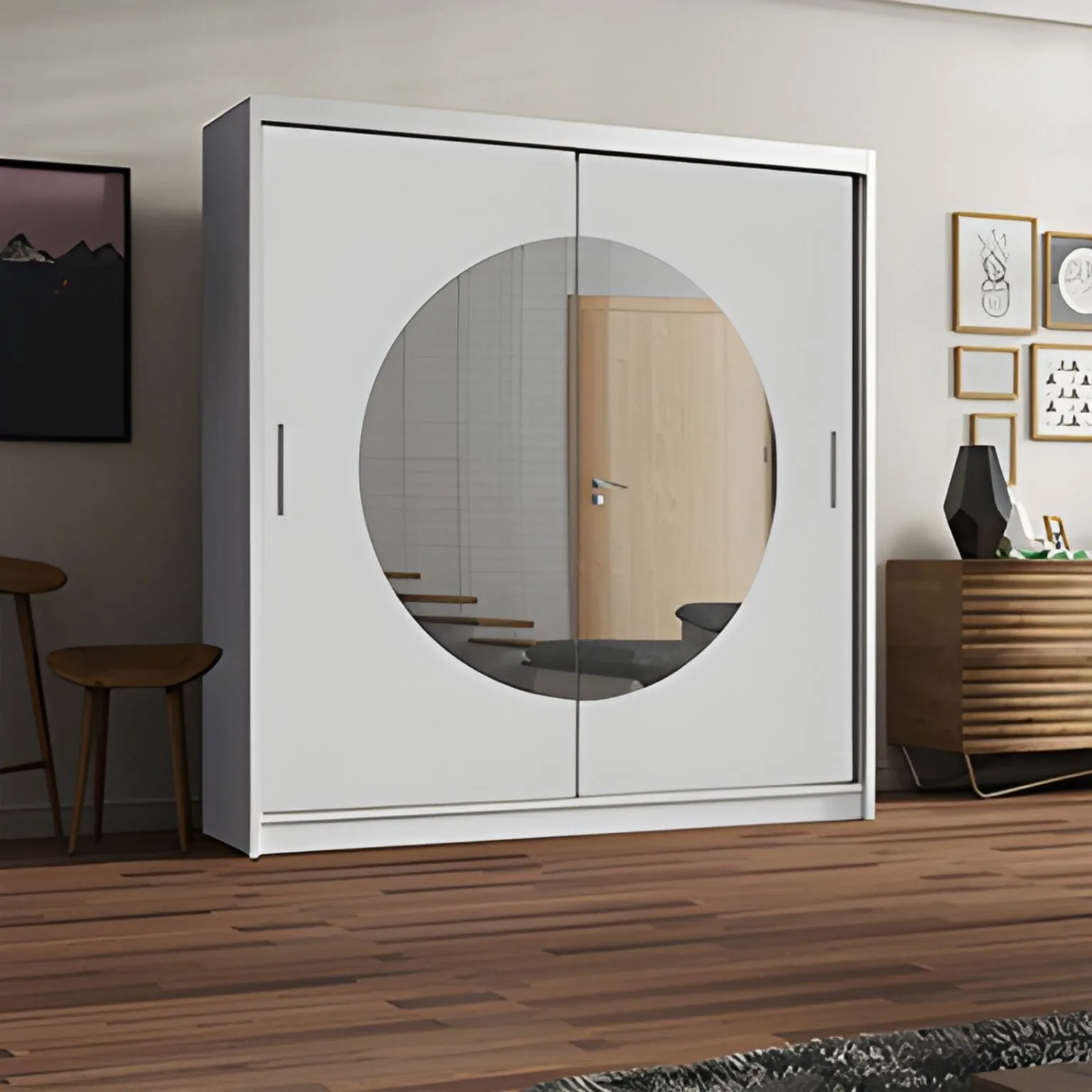 Modern Patna Double Door Sliding Wardrobe