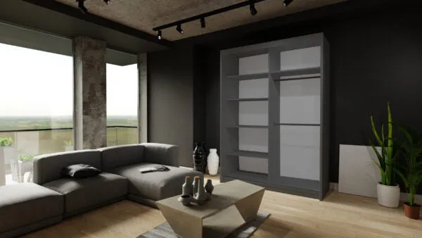 Modern Patna Double Door Sliding Wardrobe