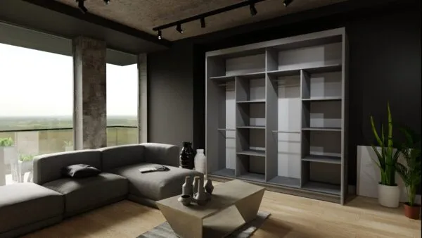 Modern Patna Double Door Sliding Wardrobe