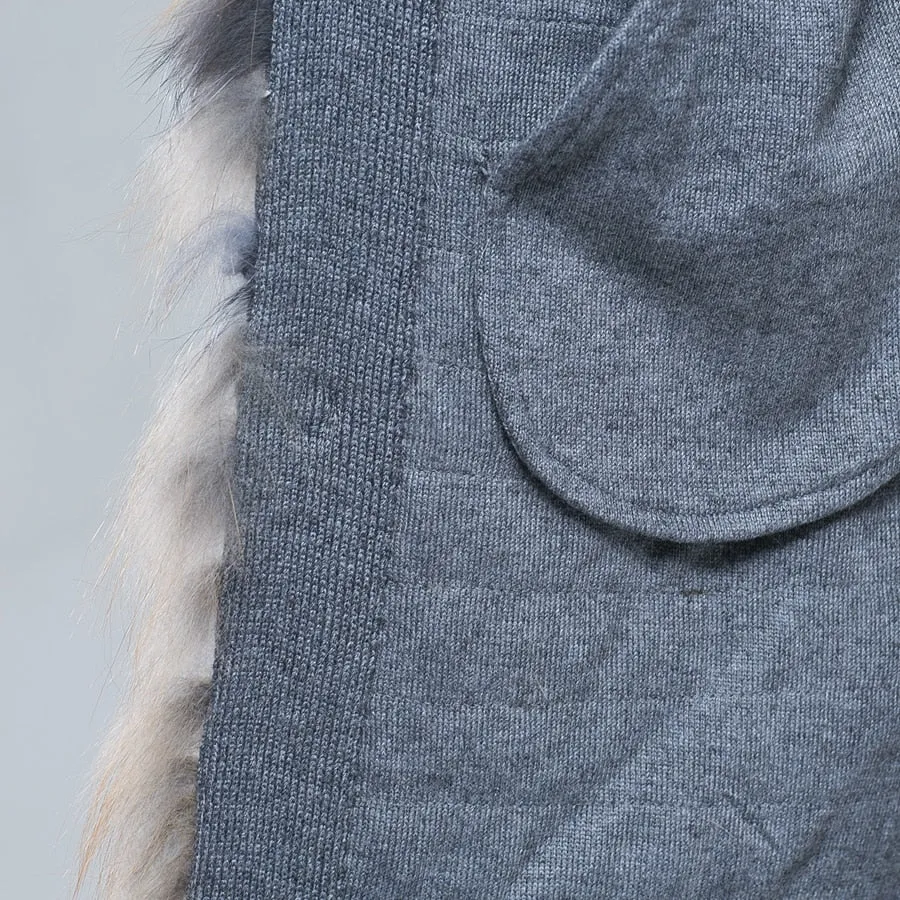 Natural Silver Fox And Red Fox Fur Coat