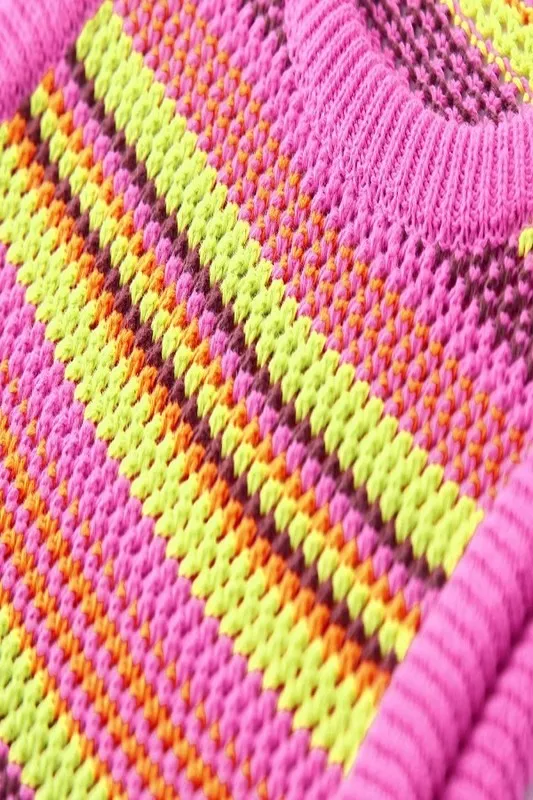 Neon Rainbow Cover up Dress