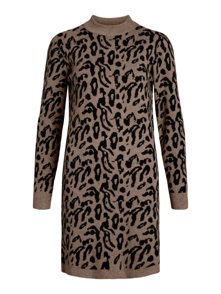 OBJRAY L/S KNIT DRESS AOP