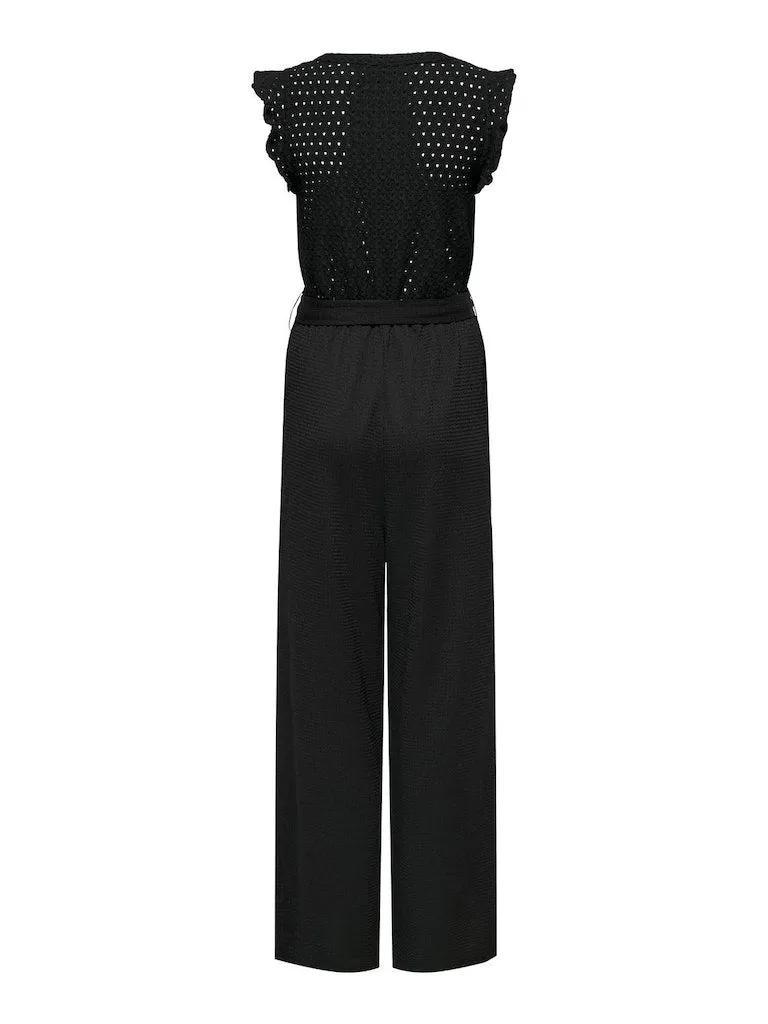 Only / Damen-Overall / ONLELISA S/L V-NECK JUMPSUIT JRS