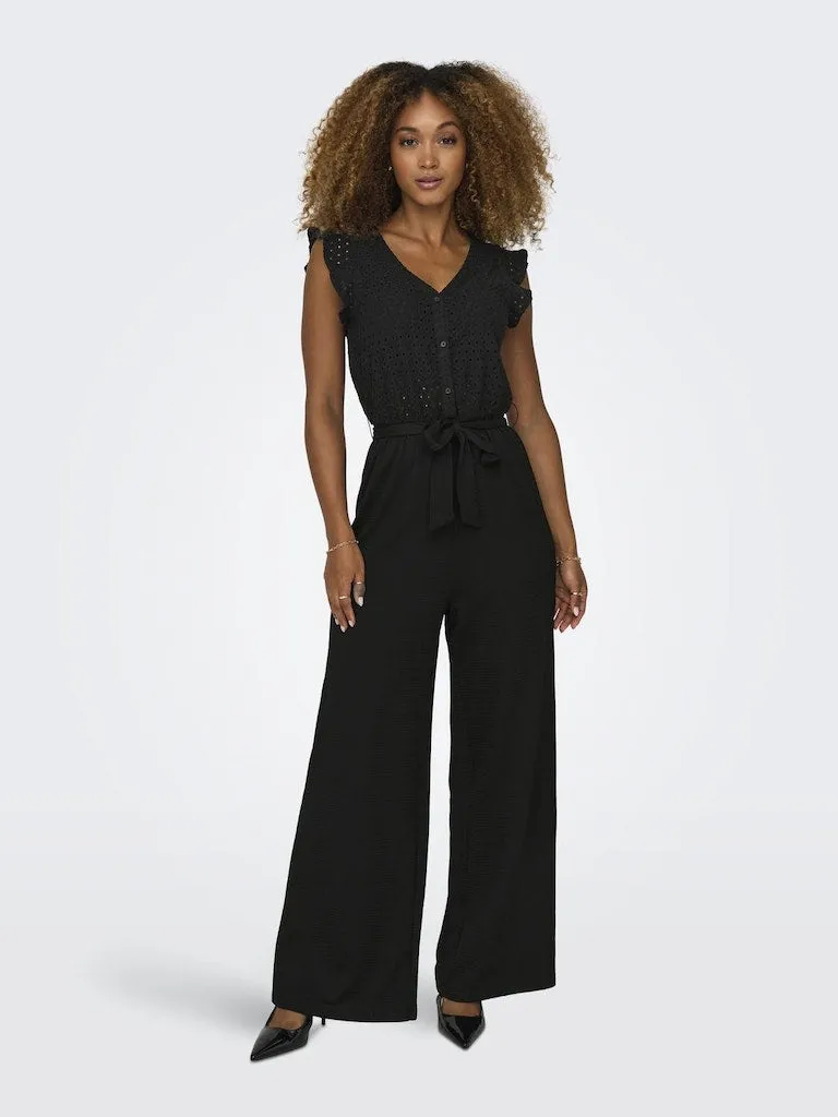 Only / Damen-Overall / ONLELISA S/L V-NECK JUMPSUIT JRS