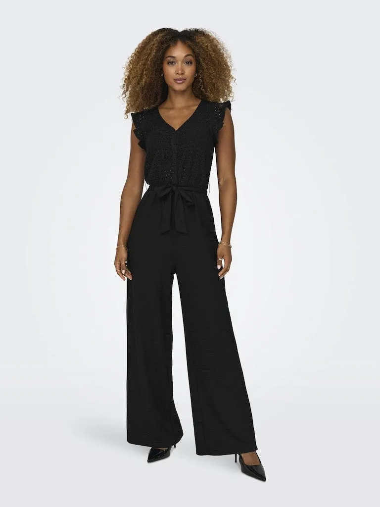 Only / Damen-Overall / ONLELISA S/L V-NECK JUMPSUIT JRS