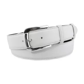 Optic white classic napa feel belt