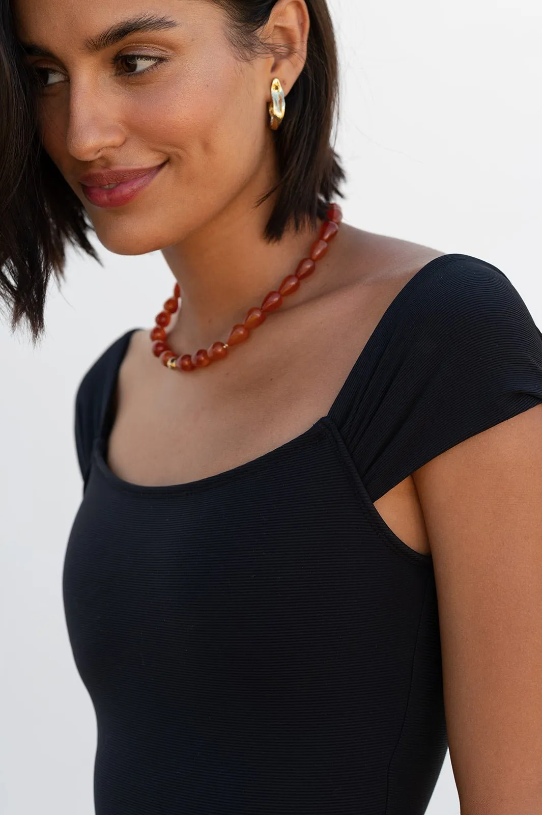 Overall Elizabeth Black Rib