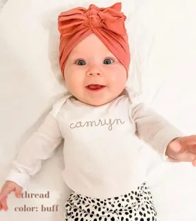 Personalized Embroidered Baby Onesie With Name, Short Sleeve, Long Sleeve, Bodysuit
