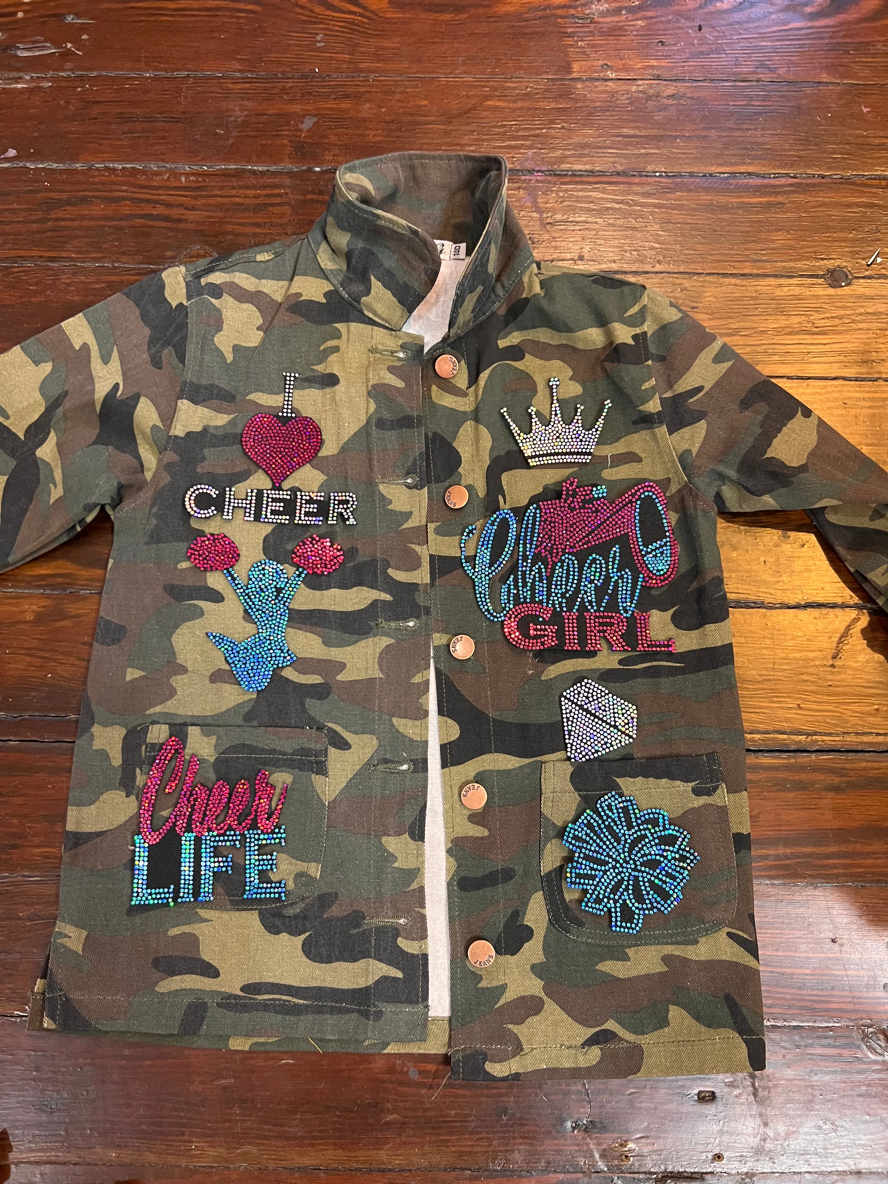 PRETTY GIRLS CHEER PATCHWORK JACKET KIDS
