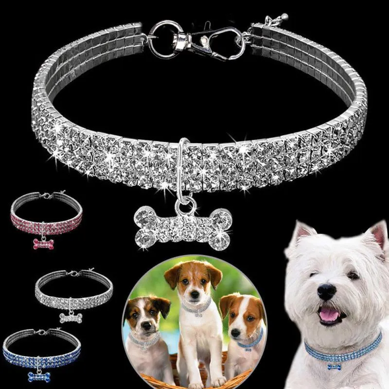 Rhinestone Crystal Collar for Small or Medium Dogs and Cats