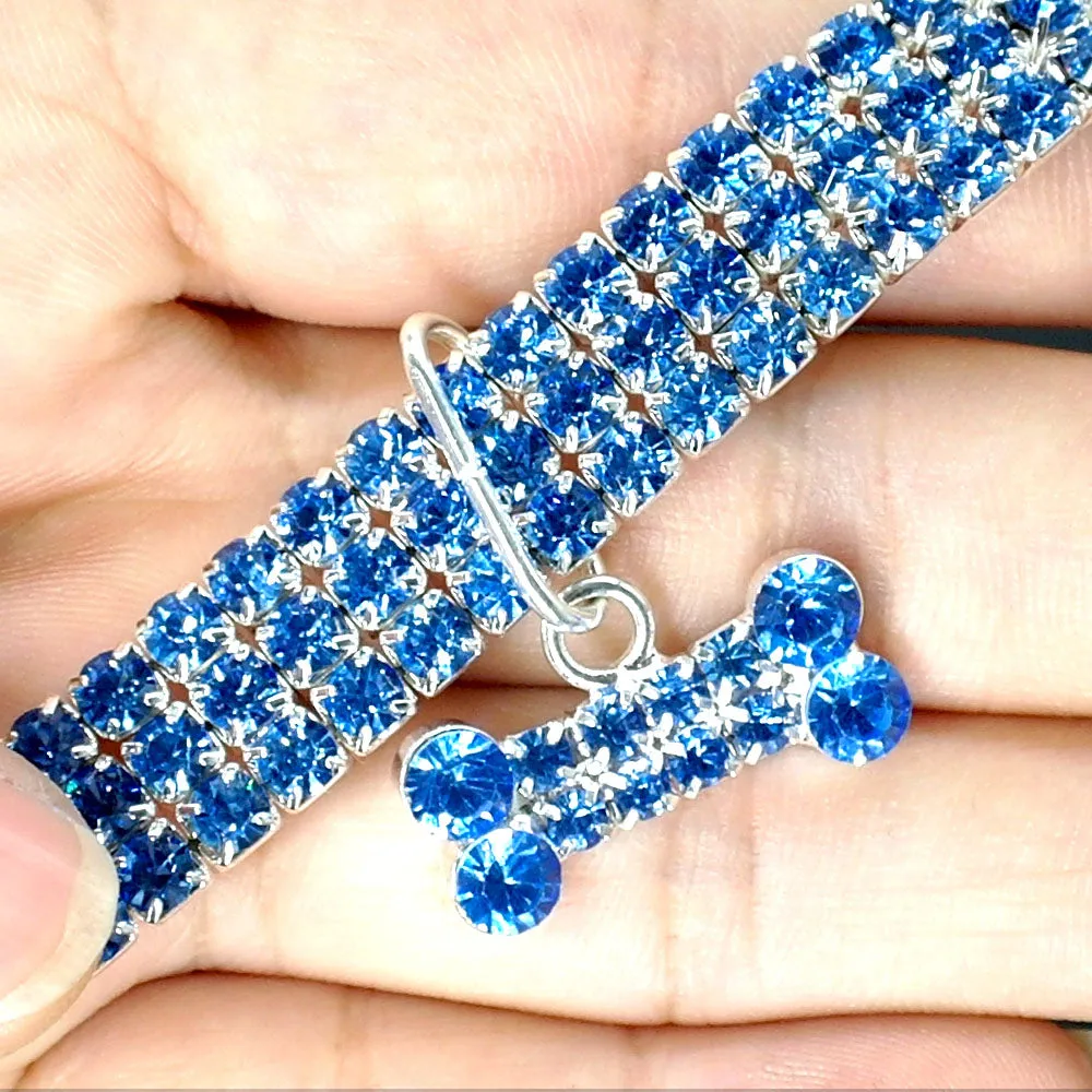 Rhinestone Crystal Collar for Small or Medium Dogs and Cats