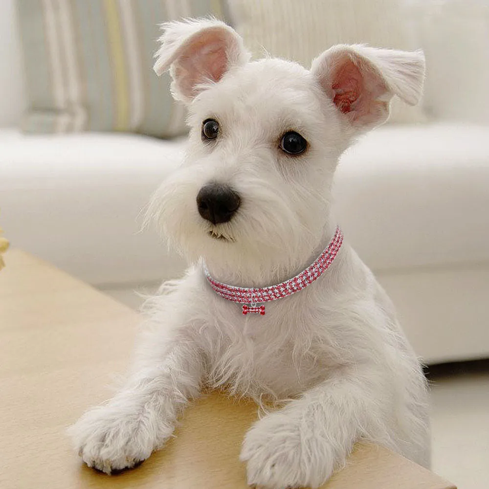 Rhinestone Crystal Collar for Small or Medium Dogs and Cats