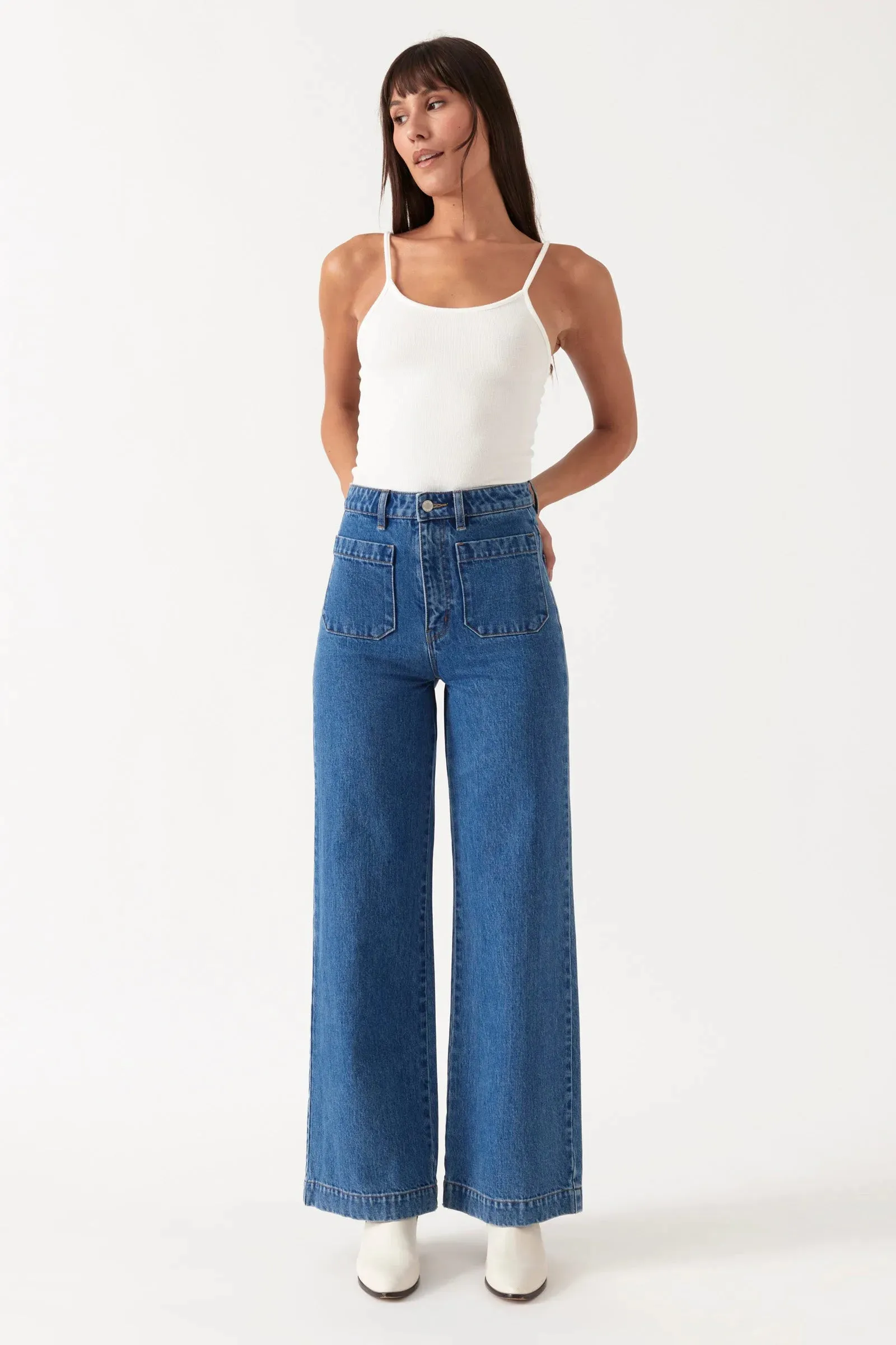 ROLLA’S Sailor Jean Long Ashley Blue