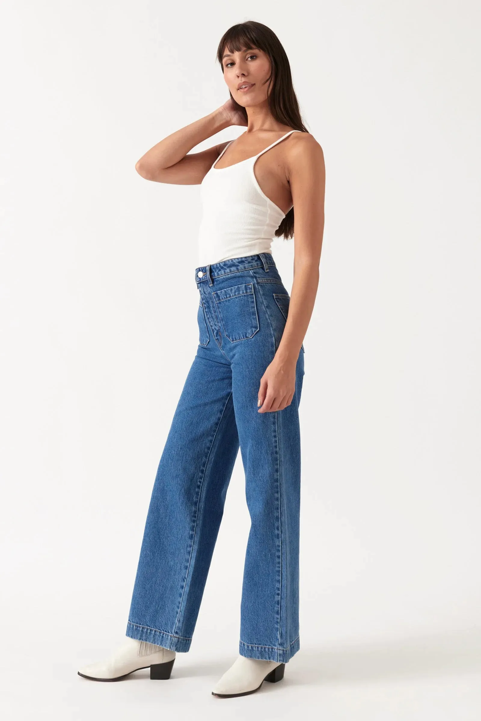 ROLLA’S Sailor Jean Long Ashley Blue