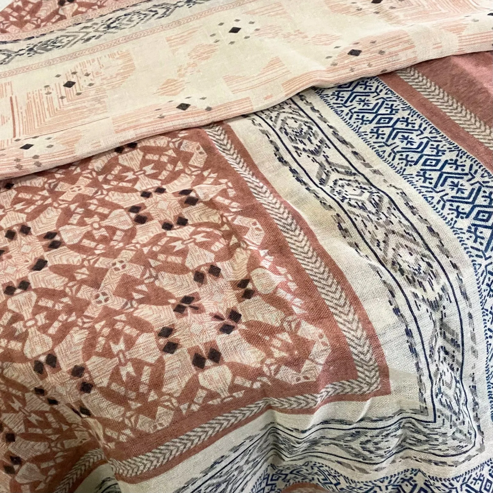 Salmon Scarf  - Boho Style Tassel