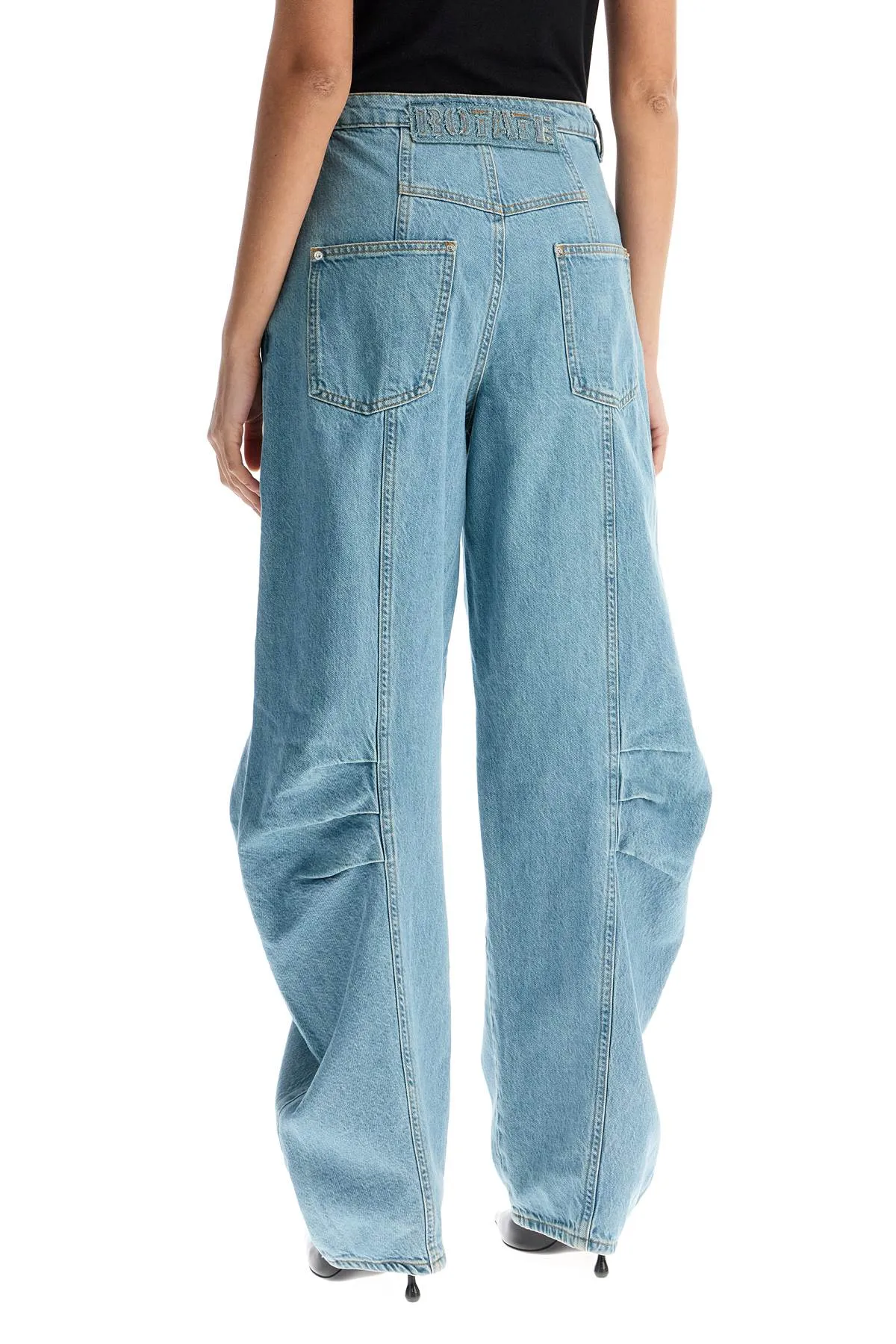Sculptural Wide-Leg Jeans