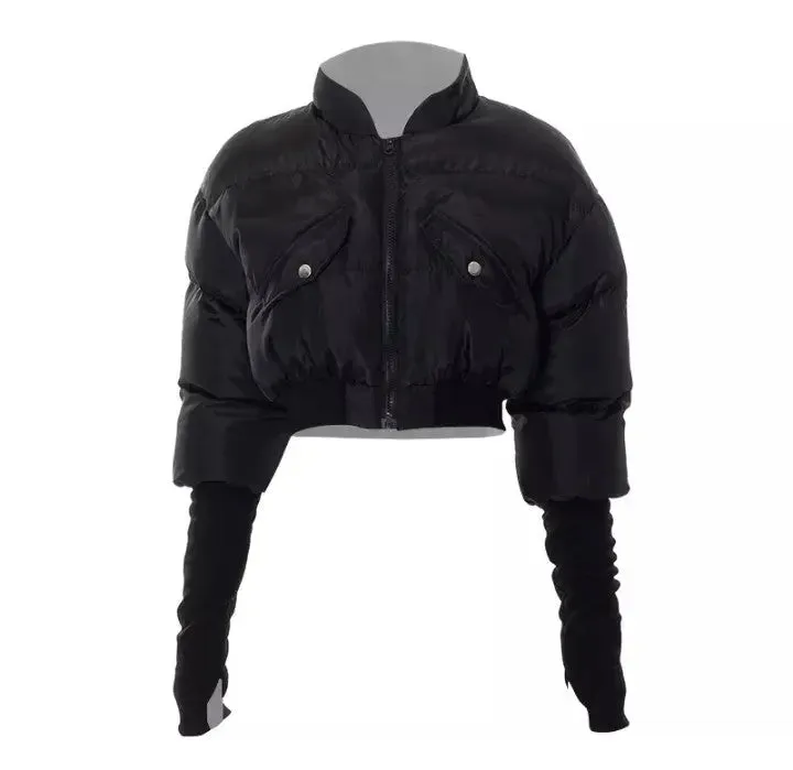 She’s So Fly Cropped Bubble Jacket