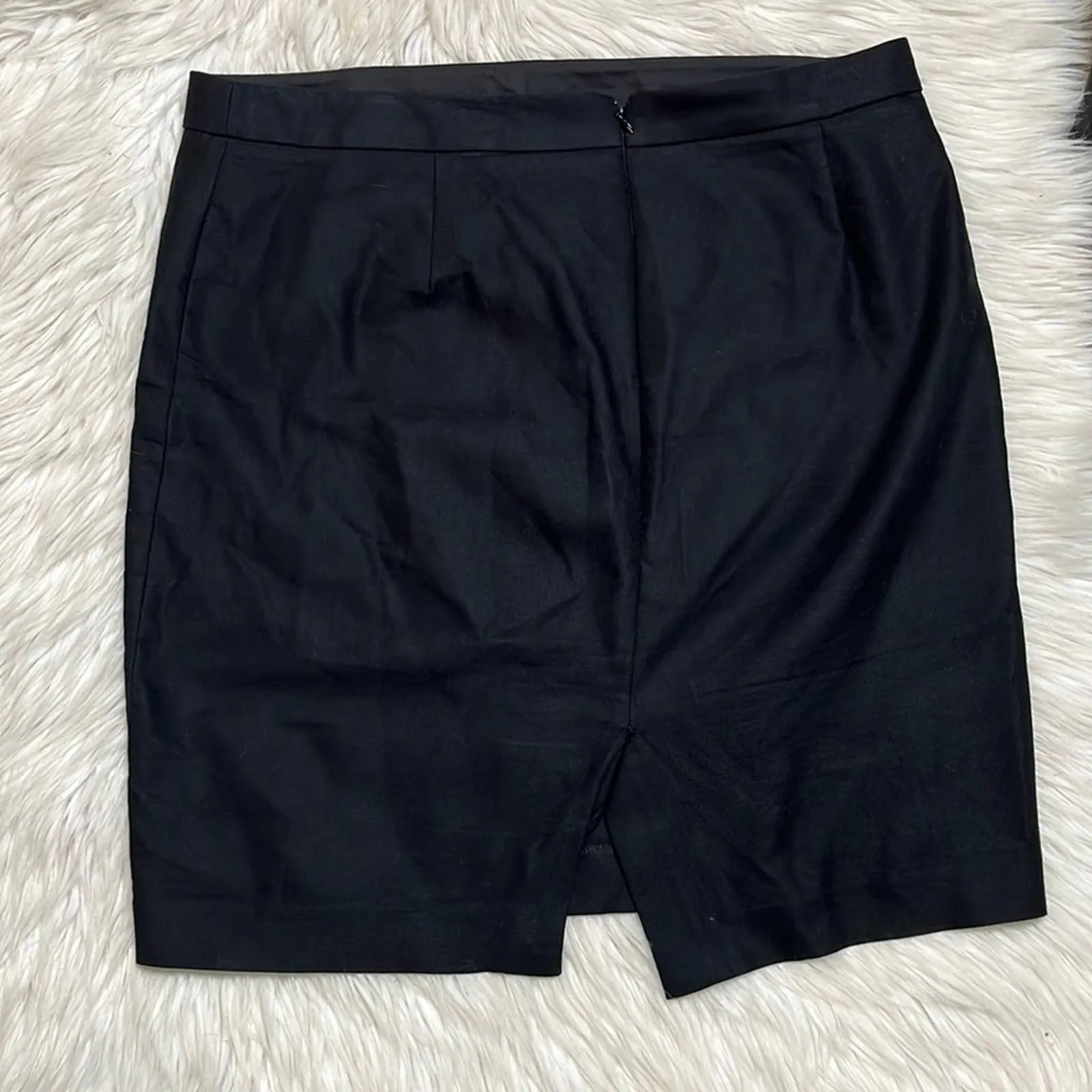 Size 14 J. Crew Plus Size Black Pencil Skirt