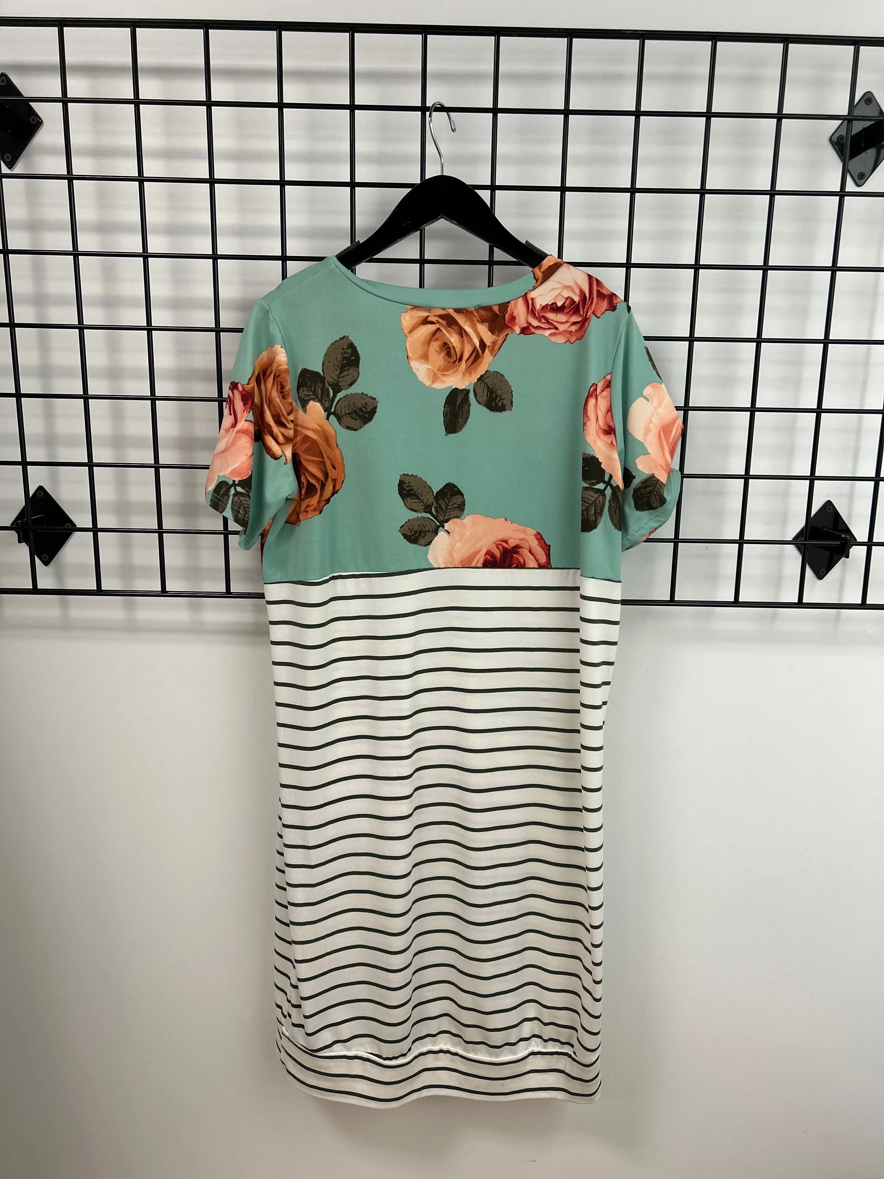 Size Small Floral Stripe Dress