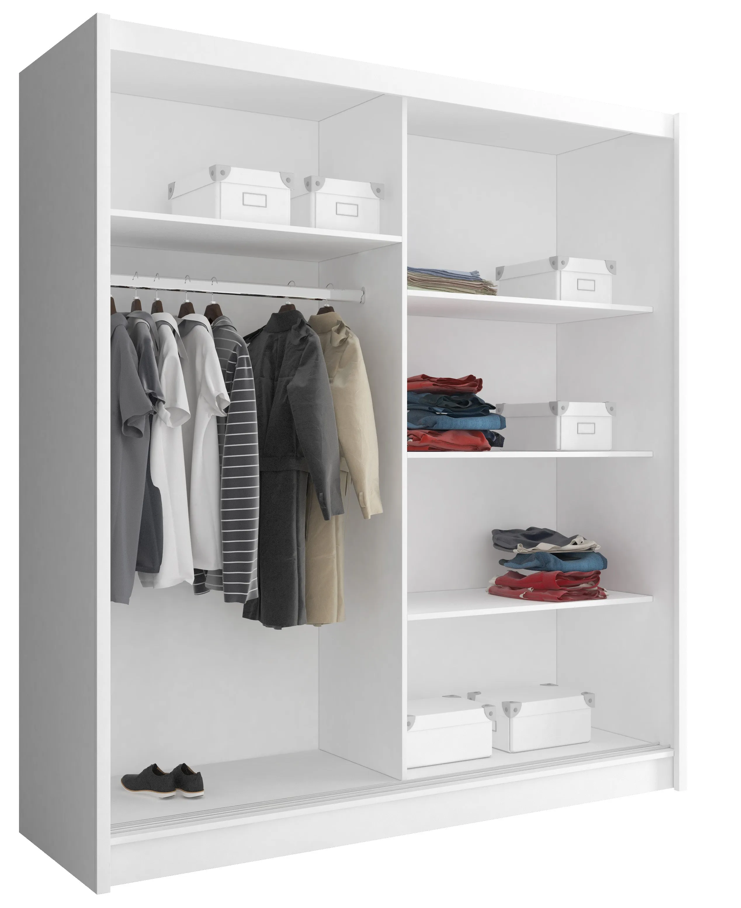 SLIDING DOOR WARDROBE MAJA IX 180CM WHITE