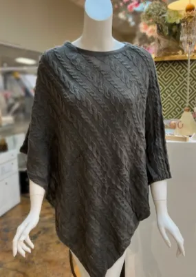 Snow Charm Poncho-Grey