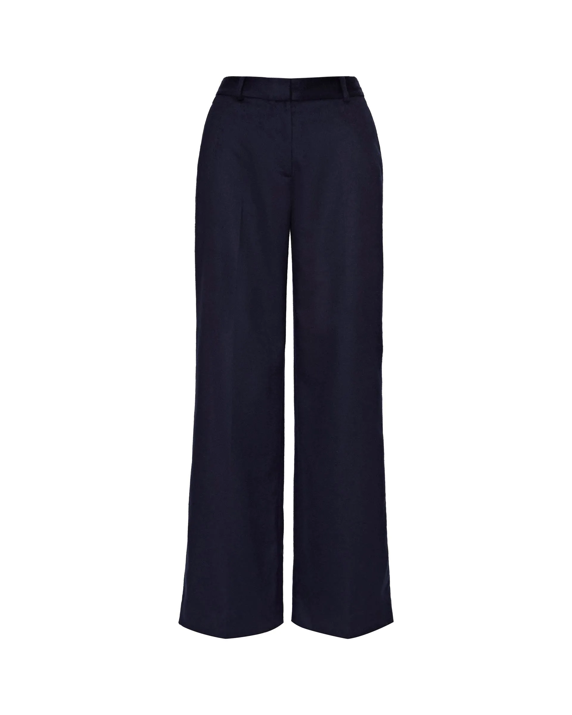 Soho Trouser in Textured Wool | Navy