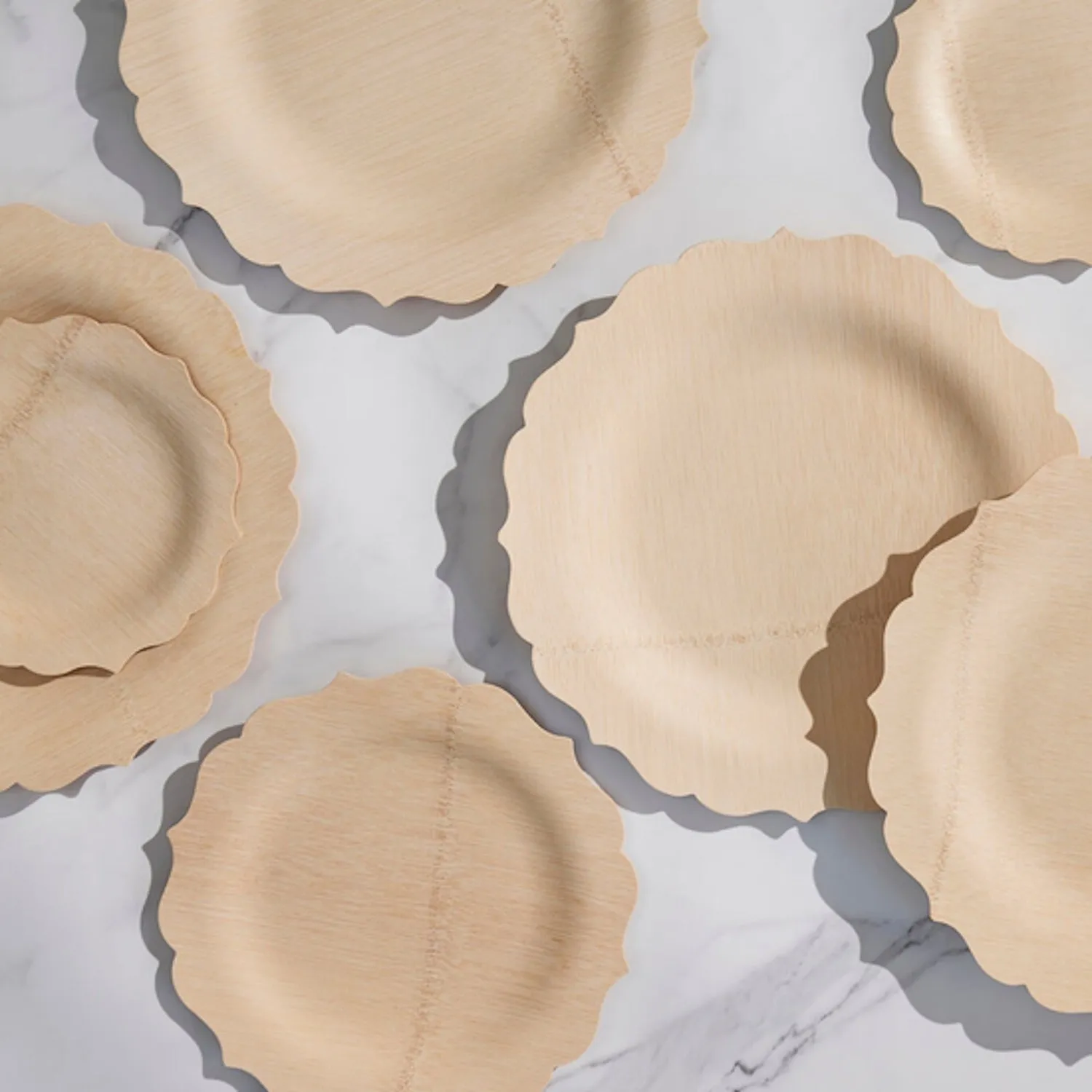 Veneerware Fancy Bamboo Plates