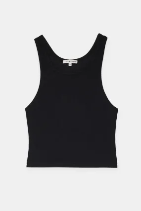 Verona Crop Tank - Jet Black