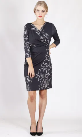 VS7135TB Floral Outline Dress (Pack)