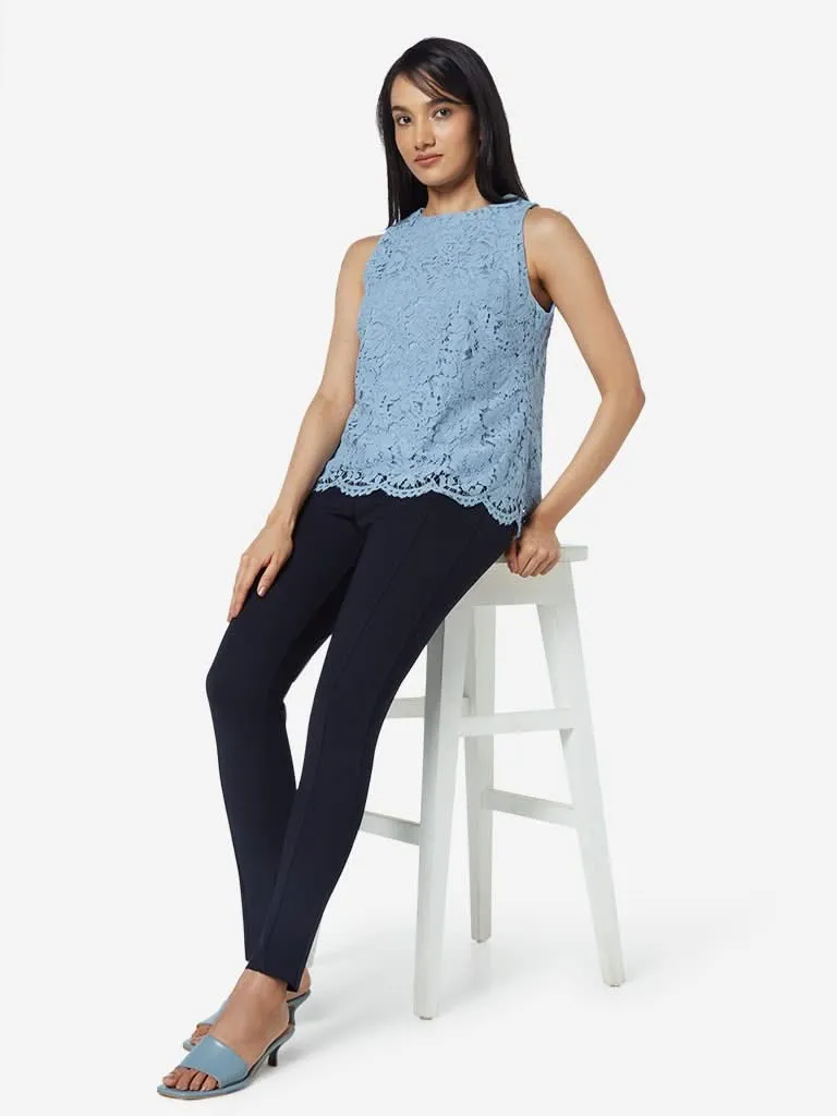 Wardrobe Blue Floral Pattern Nikki Top