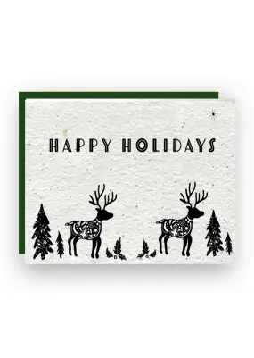 Winter Wonder Deer Wildflower Seed Card