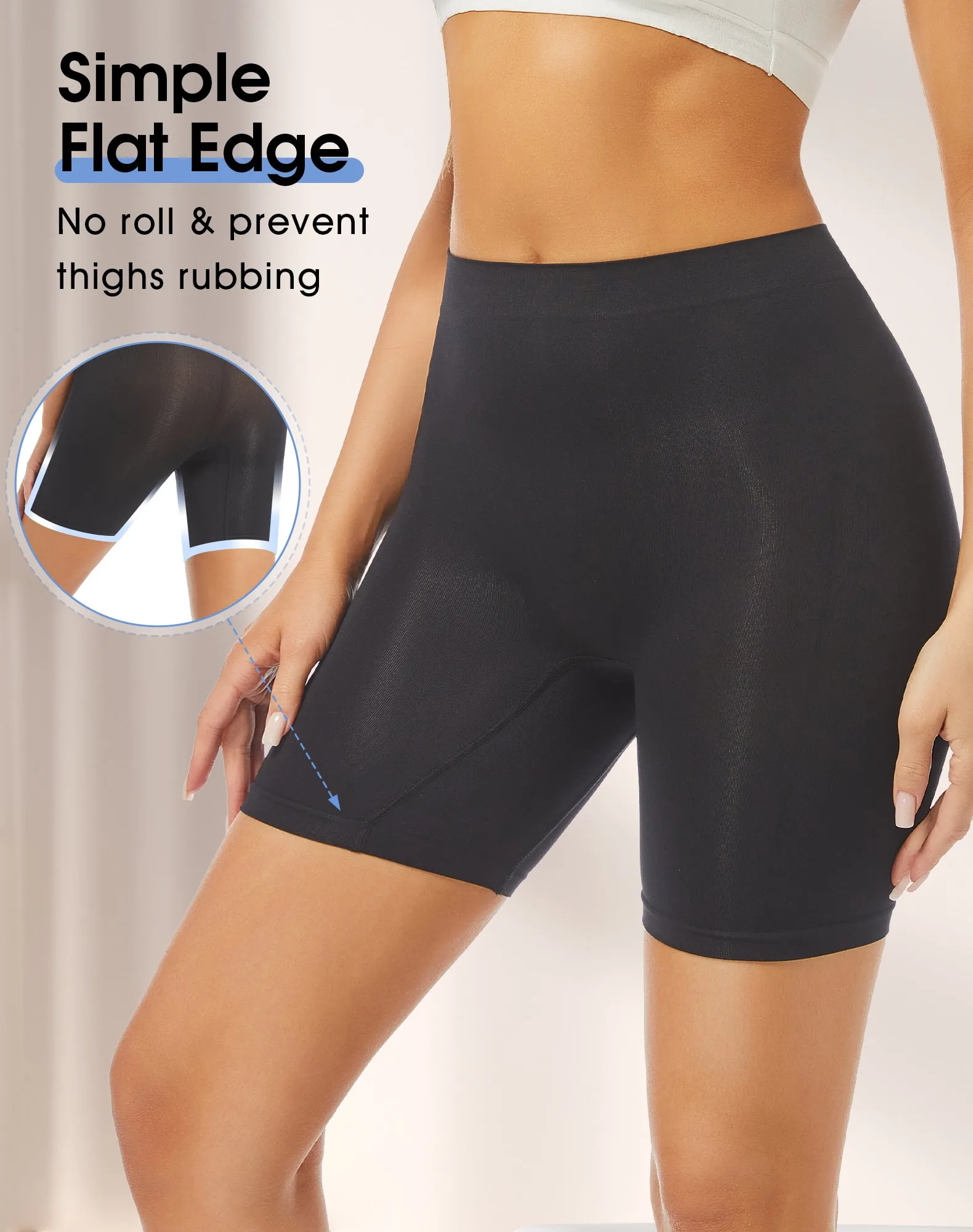 Womens Slip Shorts for Under Dresses Shorts Seamless Biker Shorts Anti Chafing Legging Shorts