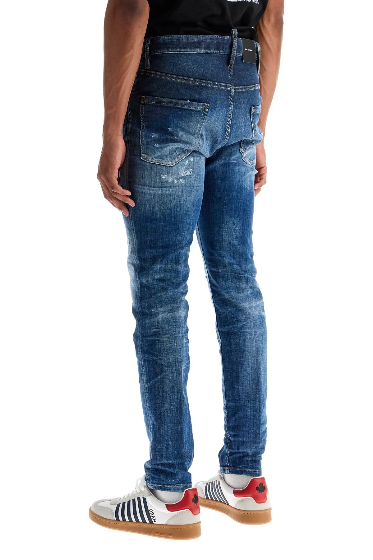 Worn Effect Denim Jeans
